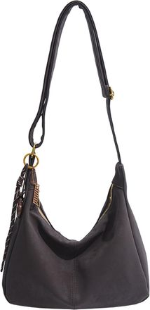 Generic ANKICK Suede Hobo Bags for Women Slouchy Shoulder Bag Crossbody Handbags Retro Everyday Satchel Fall Purse with Zipper, Coffee