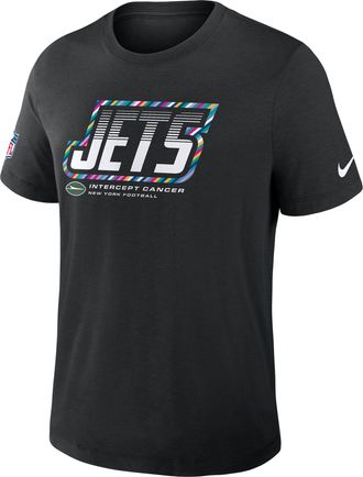 Nike New York Jets Crucial Catch Sideline Nike Mens Dri-FIT NFL T-Shirt in Black | 034J00AZUP-F9R