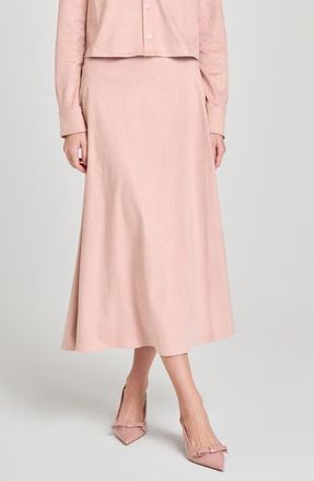 Wayf Chandler A-Line Midi Skirt in Pink at Nordstrom, Size X-Small