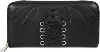 Banned Glamorama Purse - Gothic Black Wallet with Bat Wings & Corset Design