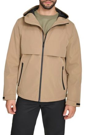 Dockers Hooded Rain Jacket in Khaki 2 at Nordstrom, Size Xx-Large