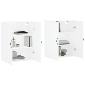 Berkfield Home Wall Mounted Cabinets 2 pcs White Engineered Wood