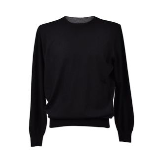 Brunello Cucinelli Black Cashmere Crew Neck Sweater, Brand Size 58 (US Size 48)