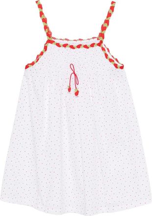 Frankies Bikinis Coppola Polka Dot Strawberry-print Mini Dress
