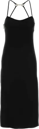 Gucci Black shoulder straps Crepe Maxi Dress