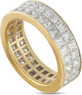 Luxury Bazaar Exclusive 18K Yellow Gold 3.60ct Diamond Eternity Band Ring MF16-121525