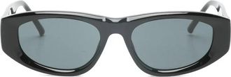 The Attico Ovaal Montuur Zonnebril - Dames - Zonnebrillen - Zwart - ONE Size - Accessoires