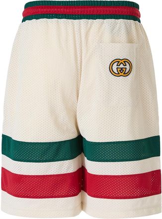 Gucci Cream polyester Logo Mens Shorts