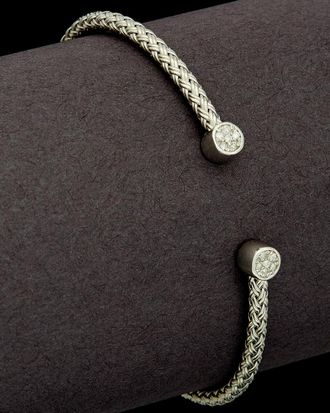 Meshmerise 18K Over Silver 0.15 Ct. Tw. Diamond Mesh Cuff Bracelet