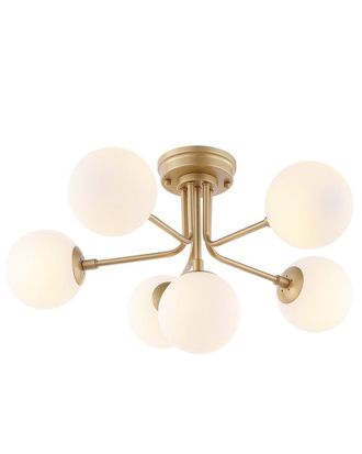 Jonathan Y Designs Jonathan Y Olivier Parisian 24In 6-Light Globe Bistro Led Semi Flush Mount