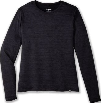 Brooks Womens Luxe Long-Sleeve Shirt Black XXL