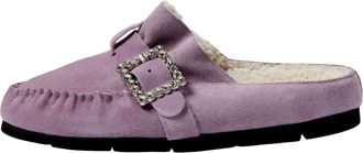 Free People Shearling After Riding Mule Lavender Suede OB1770788-5501 Womens
