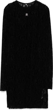 Givenchy Jurk van pythonprint-tule met 4G-detail - Dames - Korte kleedjes - Zwart - S - Tule - Kleedjes