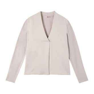Oltre T-shirt a maniche lunghe bimateriale - - Blouses & Shirts - Donna - Beige - L