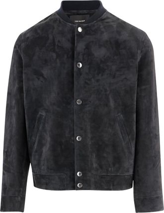 Yves Salomon Black Band Collar Jacket