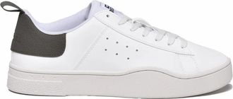 Diesel White Rubber Perforated Sneakers