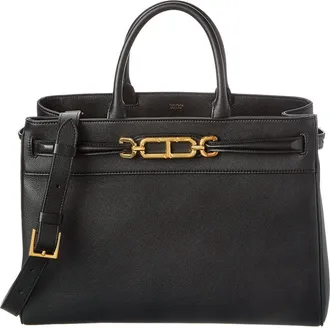 Tom Ford Logo Leather Tote