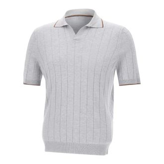 Gran Sasso V-neck Knitwear, male, Gray, Size: XL Gran Sasso T-shirts and Polos Grey