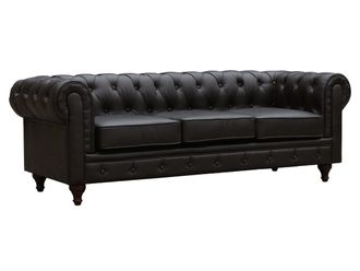 Habitat et Jardin Sof&aacute; Chesterfield aliza 3 Plazas - Marron