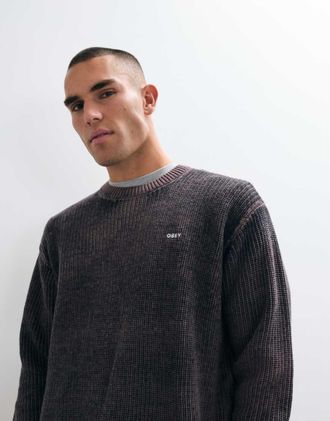 Obey maglione girocollo con effetto spray multicolore