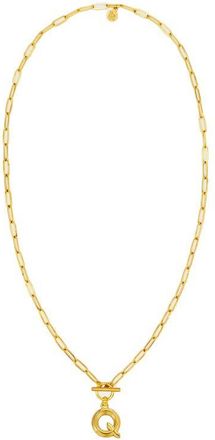 Petit Moments Paper Clip Initial Toggle Necklace in Gold-Q at Nordstrom