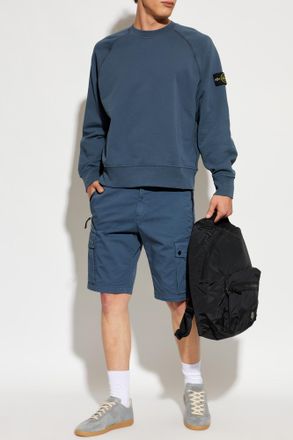 Stone Island Sweatshirt With Logo Patch, Mens, Blue