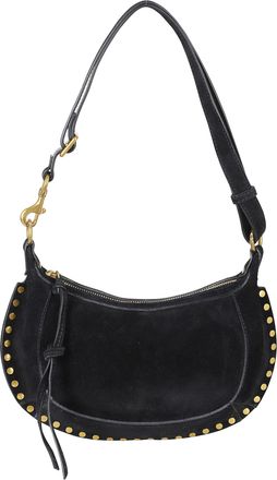 Isabel Marant Taupe Suede Shoulder Bag With Gold Hardware Accents