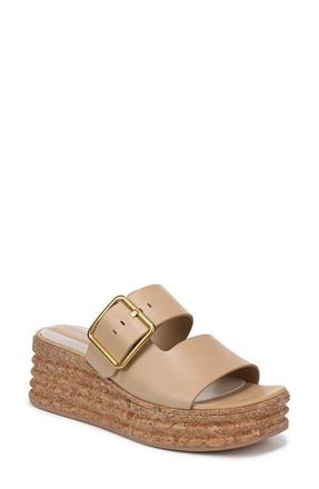 Franco Sarto Taziana Platform Wedge Sandal in Straw Leather at Nordstrom, Size 9.5