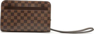 Louis Vuitton Clutch Saint Louis in tela Damier Eb&egrave;ne 2011 - Marrone