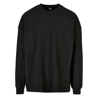 Urban Classics Heren Geribd Badstof Boxy Sweatshirt (Zwart)