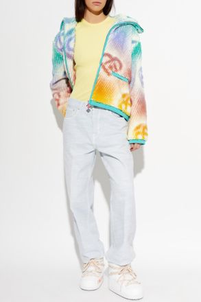 Lacoste Ribbed Fitted T-shirt, Womens, Yellow