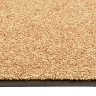 Berkfield Home Pliable Doormat Washable Cream 120x180 cm in Tan
