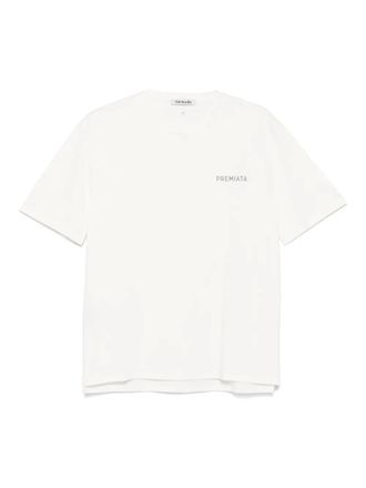 Premiata T-shirt con spacchi laterali - Bianco