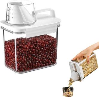 OEM Dailygoods, Caja De Almacenamiento Herm&eacute;tica, Contenedor De Granos, Caja De Detergente, Caja De Comida Para Perros, Transparente, Gran Capacidad
