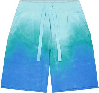 Laneus Shorts con fantasia tie dye - Blu
