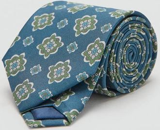 Mango Cravatta seta stampa navy - Uomo - Taglia unica - MANGO MAN