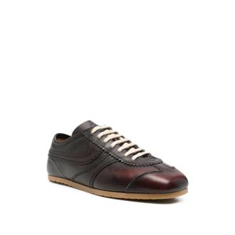 Dries Van Noten Leather Flat - Brown