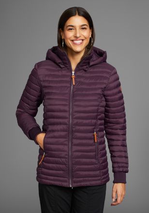 Kangaroos Steppjacke KANGAROOS, Damen, Gr. 32, lila (midnight plum), Web, Obermaterial: 100% Polyamid. Futter: 100% Polyamid. Wattierung: 100% Polyester, unifar