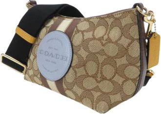 Coach Pre-owned Cross Body Bags, female, Beige, Size: ONE SIZE Pre-owned Canvas shoulder-bags