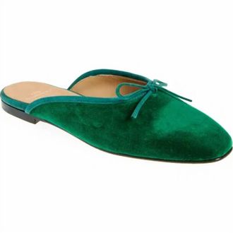 Ann Mashburn Womens Joy Mule In Emerald Velvet