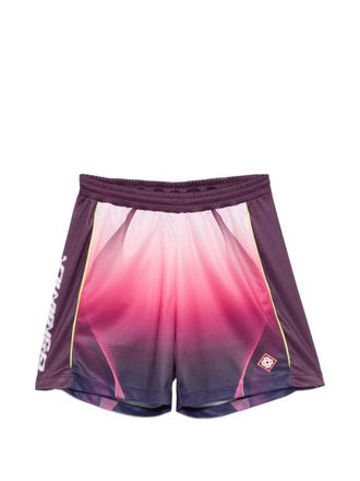 Casablanca Aubergine verblasste Shorts