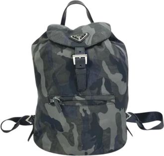 Prada Pre-owned Nylon prada-bags - Dames - Vintage Rugzakken - Groen - ONE Size - Nylon - Vintage