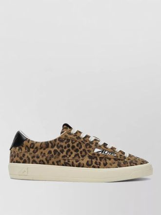 Autry leopard print low top rubber sole sneakers