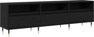 vidaXL Mueble de TV Roble Negro 150 x 30 x 45 cm Madera de ingeniería vidaXL