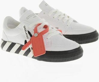 Off-white Low-Top VULCANIZED Cotton Sneakers with Contrasting Monogram size 35