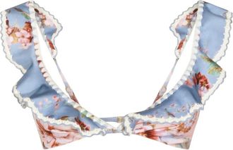 Zimmermann Bikinitop met ruches - Blauw