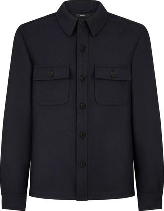 Tom Ford Light Wool Double Splittable Harrington - Heren - Zomerjassen - Blauw - M - Wol - Jassen