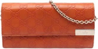 Gucci Pre-owned Cross Body Bags, female, Orange, Size: ONE SIZE Pre-owned Vintage Shoulder Bag