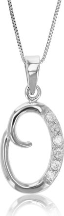 Vir Jewels Pick Your Letter!.925 Sterling Silver Alphabet Pendant 1/8 cttw Diamond
