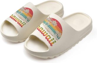 Generic Hawaii Hawaiian Slides for Women Men Soft Thick Bottom Coconut Slippers Sandals for Bathroom Beach